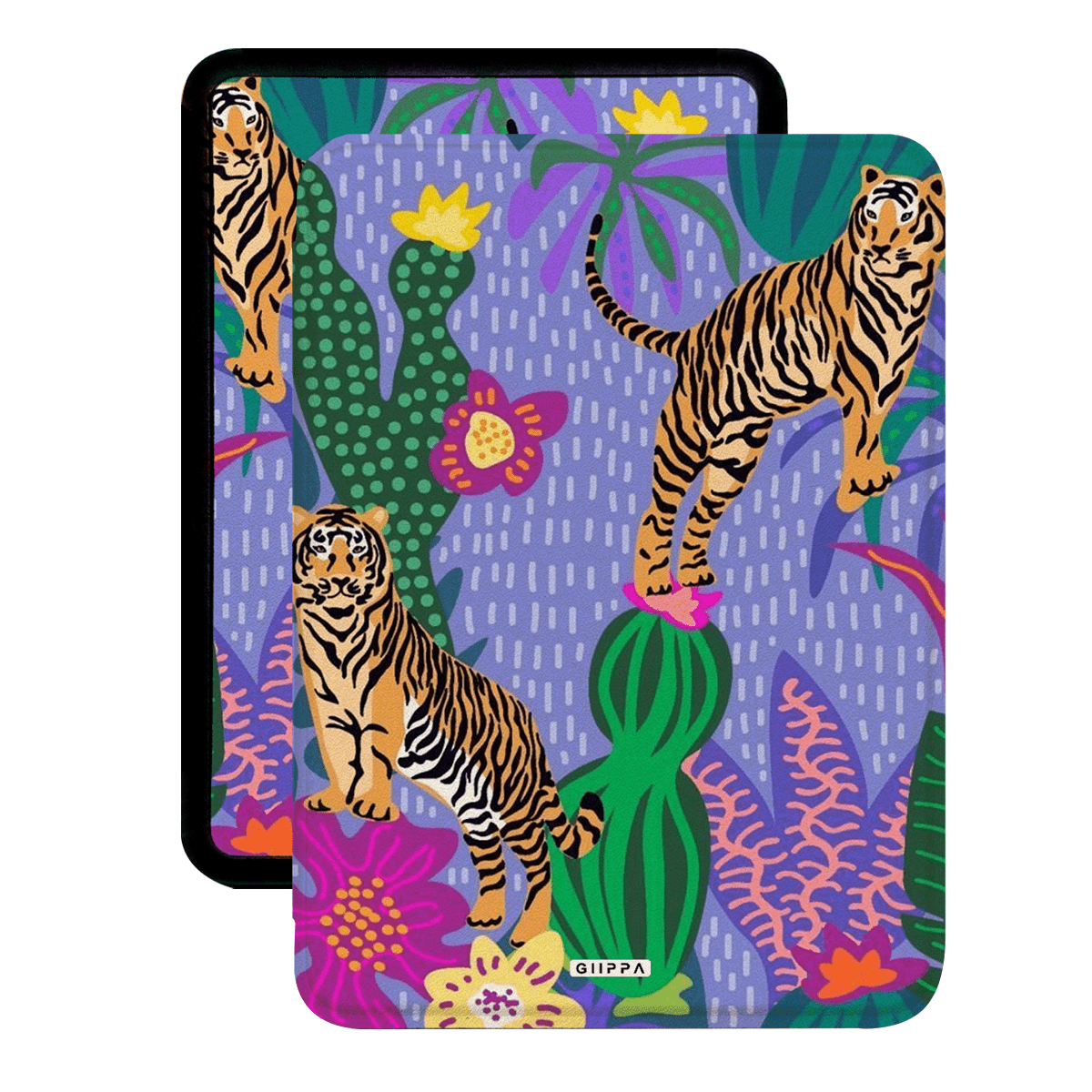 TEMU Gllppa Leopard Lightweight Case For With Hd Printing, Book Style & Black Soft Tpu For 6/6.8/7 Inch For Paperwhite 10th/11th/12th Gen 2024 2025,