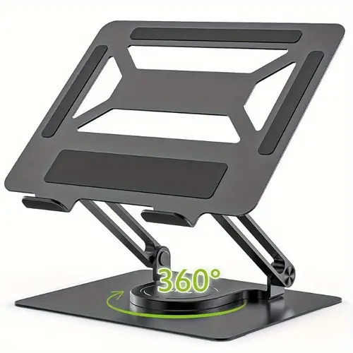 laptop stand adjustable computer stand with 360 swivel base ergonomic foldable laptop adapter stand compatible with all air laptop up to 17 inches