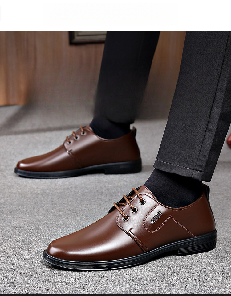 Chaussures polyvalentes pour affaires, déplacements, entretiens, mariage, chaussures de travail antidérapantes et résistantes à l'usure, chaussures de conduite à lacets, chaussures habillées pour hommes de style luxe léger