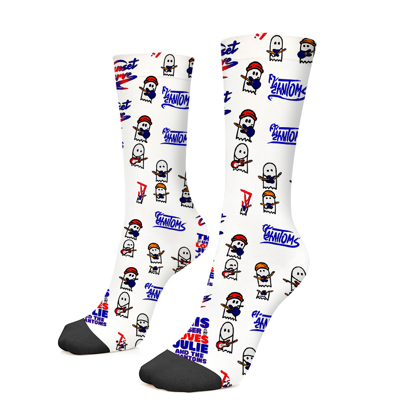 a pair of 3dprinted socksjulie and the   soft comfortable and breathable   a   cute and crazy gift   suitable for daily wear such as parties camping and cycling