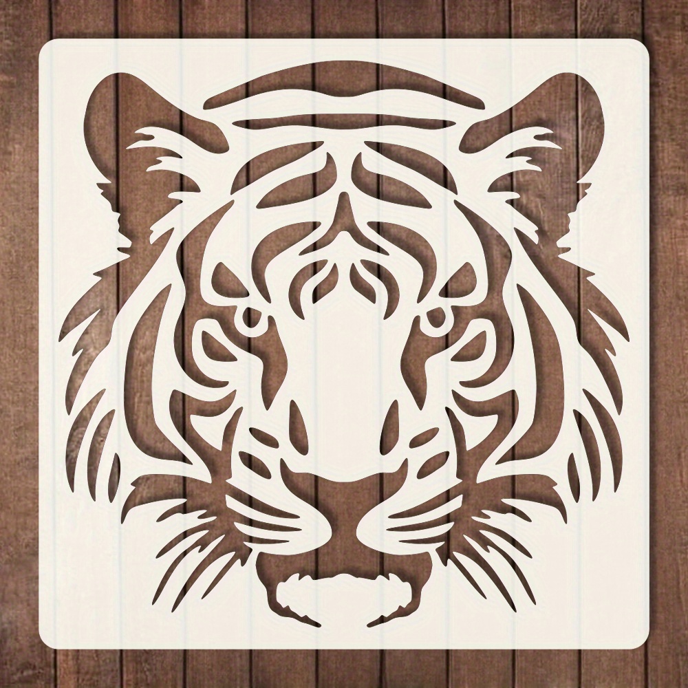 Set Of 1 Reusable Painting Stencils - , Made From Pet Material, Suitable For Fabric, Canvas, , Journals, Furniture, And Home Decoration, Durable And Versatile Crafting Templates