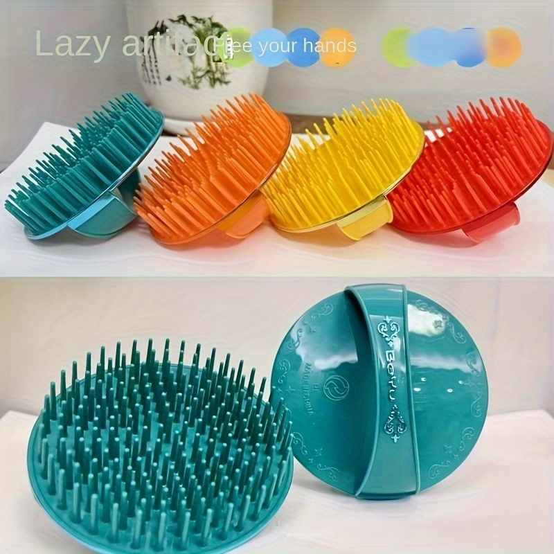 Ensemble de 2 masseurs de cuir chevelu et brosse à cheveux - Brosses pour cheveux et cuir chevelu, convient pour une utilisation à domicile, couleur aléatoire expédiée
