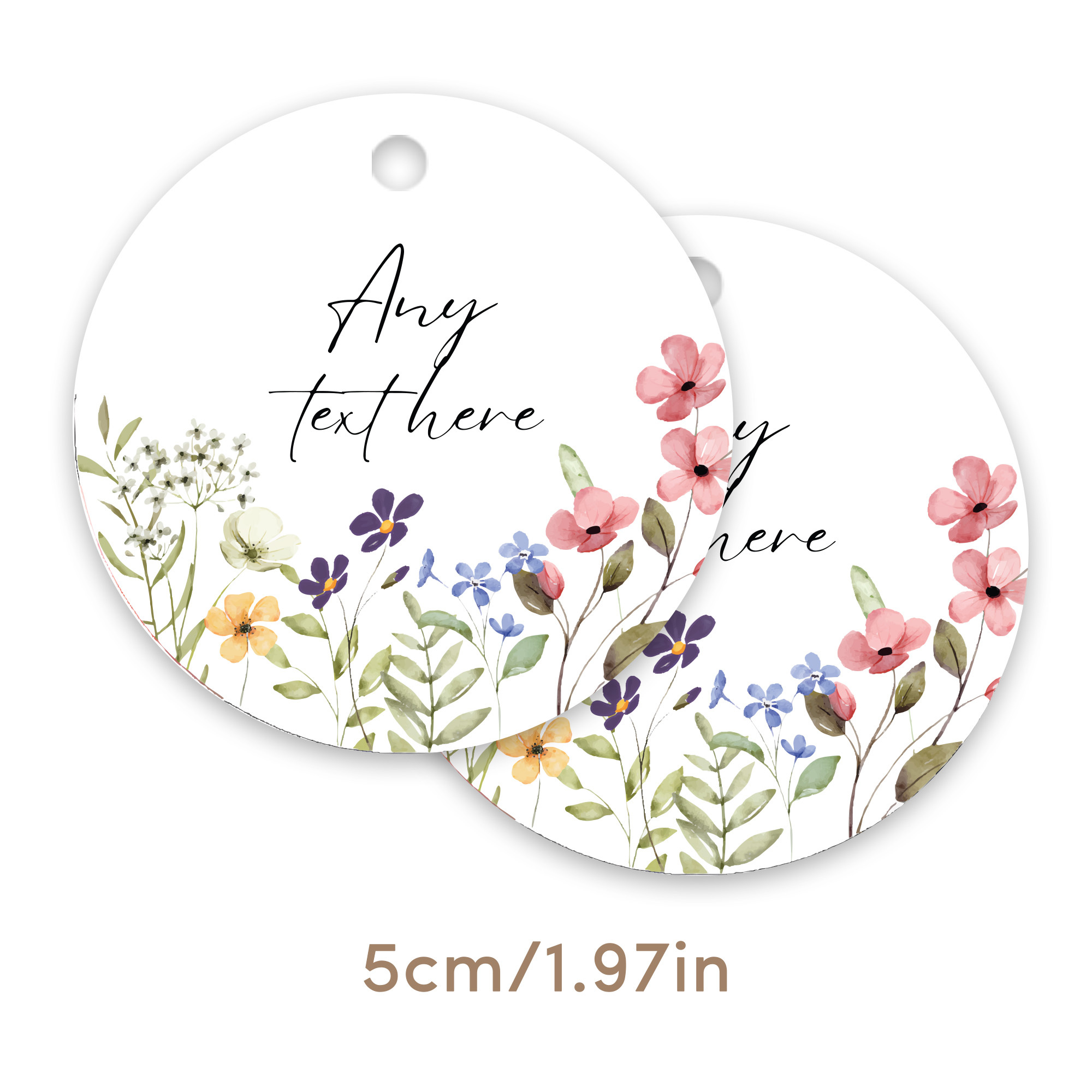 TEMU 100pcs Customized Hanging Tags, 4-8cm Personalized Wedding Gift Tags, Matte Thank You Gift Cards For Weddings, Ropes Round Tags, Birthdays,