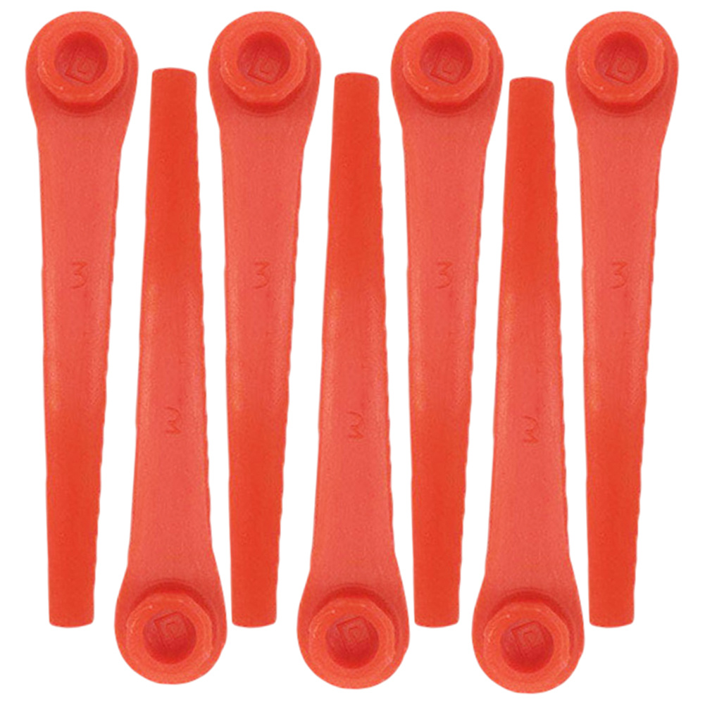 100pcs   red plastic blades for lawn trimmers precision cutting reliable gardening tool accessories with measurement   grass trimmer details 9