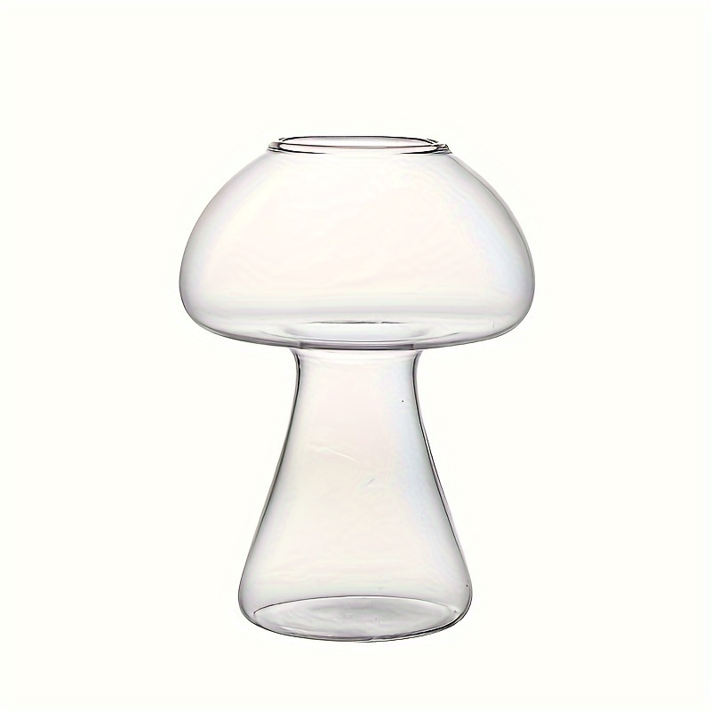 Image of Mushroom Cup-shaped Cocktail Cups, Transparent Mushroom Glass Beverage Cups, Party-specific Glass Cups With Creative Designs, Suitable For Ktv Bars, Clubs, And Gourmet Pubs