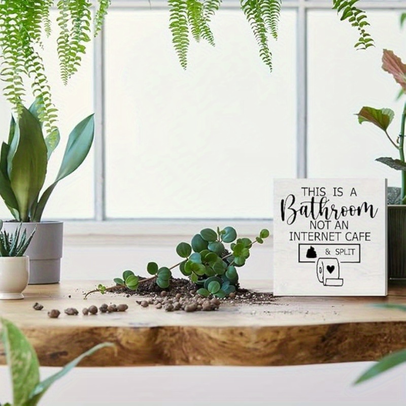 Lustiges Badezimmer-Schild Aus Metall – „This Is A Bathroom Not An Internet Cafe“ – 20,3 X 30,5 Cm