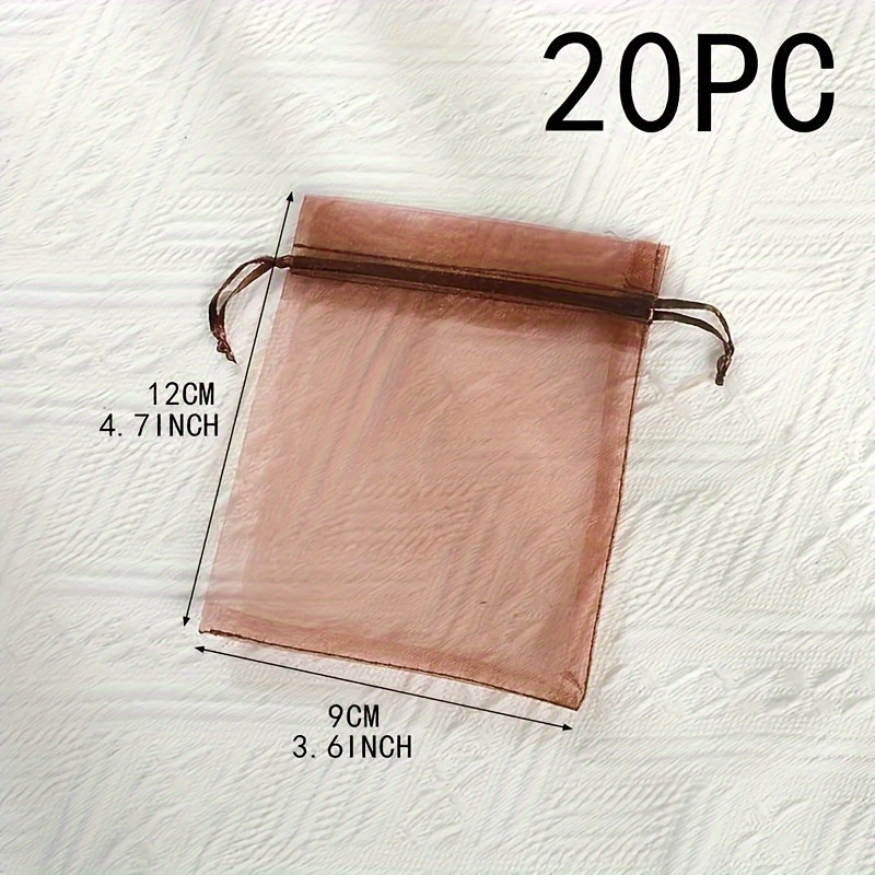 4pcs 10pcs 20pcs Transparent Gauze Clear Bags, Perfect Candy, Jewelry, Gifts Mesh Pouches For Organization And Presentation Valentine's Day Gift Supplies