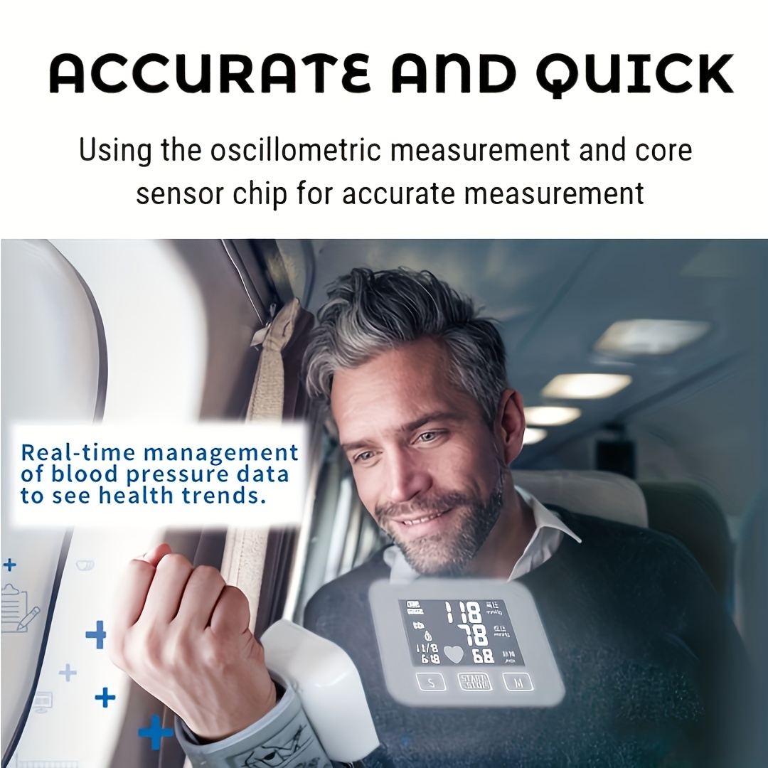   rechargeable wrist voice monitor with voice large lcd adjustable cuff accurate health   for home use health measurement   rechargeable battery health   Product details 1