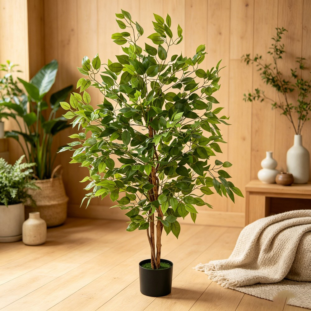 Decorative Indoor Fake Plant 120cm Height Suitable For Living Room Bedroom Kitchen Office Decoration