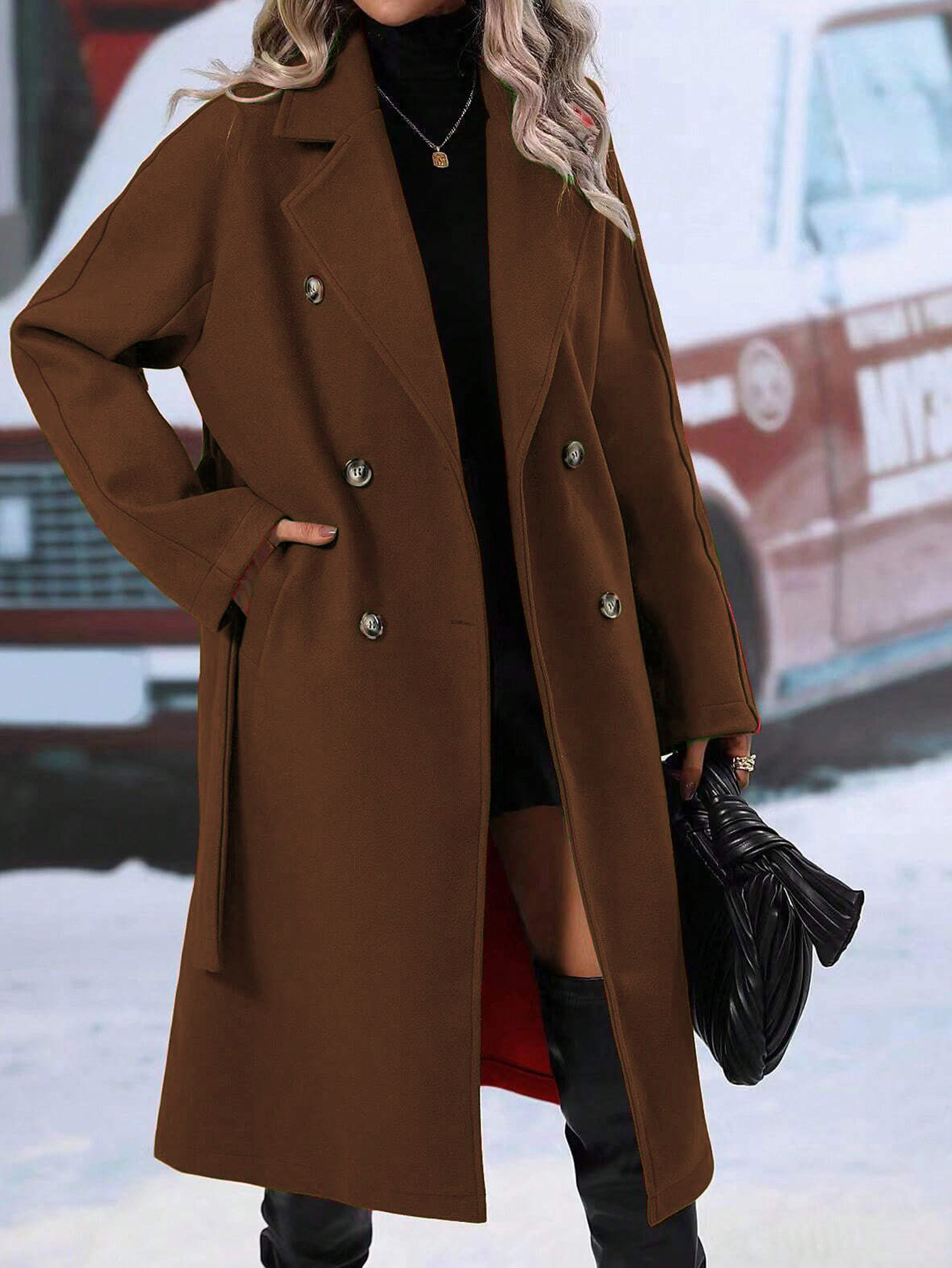 Brown Long Summer Trench Coat 2025 European Casual Spring Summer