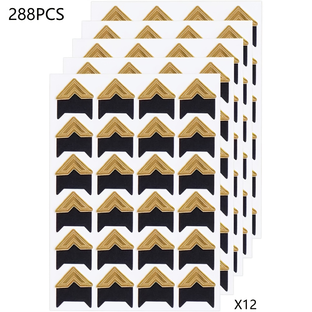 12 Sheets 288pcs Photo Mounting Corners - Acid-free Self-adhesive Stickers For Memory Books, Photo Albums, Craft Projects | Archival Safe, Beginner Friendly