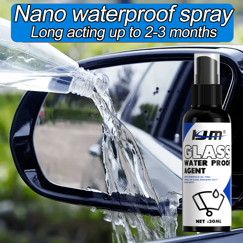   car waterproof film protective spray is   designed for car windshield rearview mirrors to create a strong hydrophobic layer home bathroom mirrors are durable and water resistant and are not easy to hang