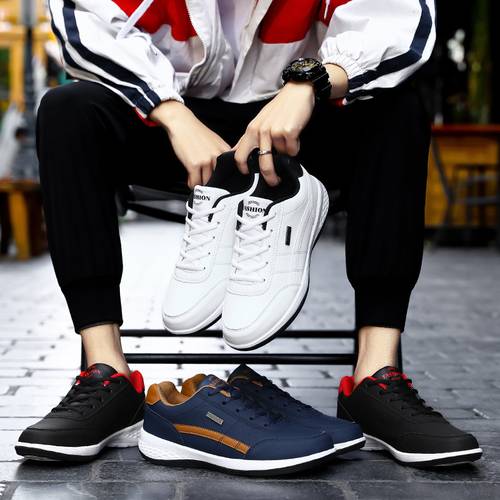 2026 mens genuine leather sports shoes casual skateboard shoes breathable lightweight running sneakers for men outdoor gym training daily wear comfortable footwear
