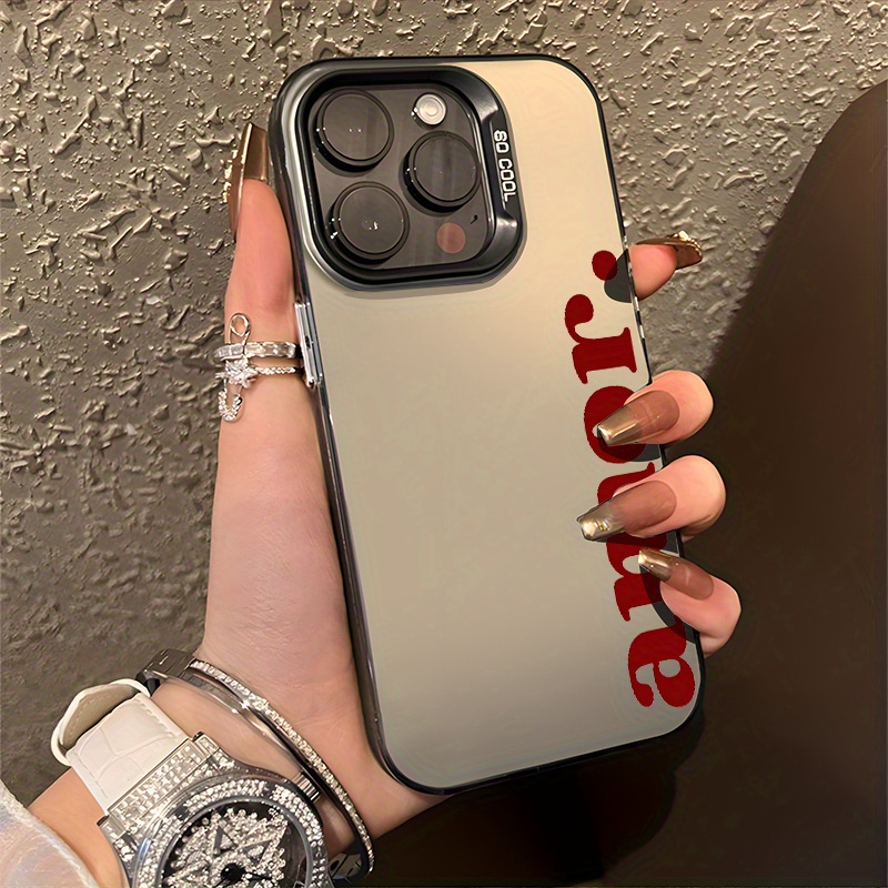 

Red Text Amor Aesthetic Phone Case For 11 15 14 Plus Case Shockproof Phone Case Teen Girl Gifts Trendy Stuff