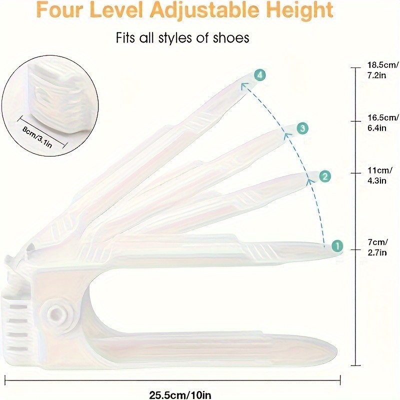 10pcs Adjustable Storage Shoe Slots for Space-Saving Organisation