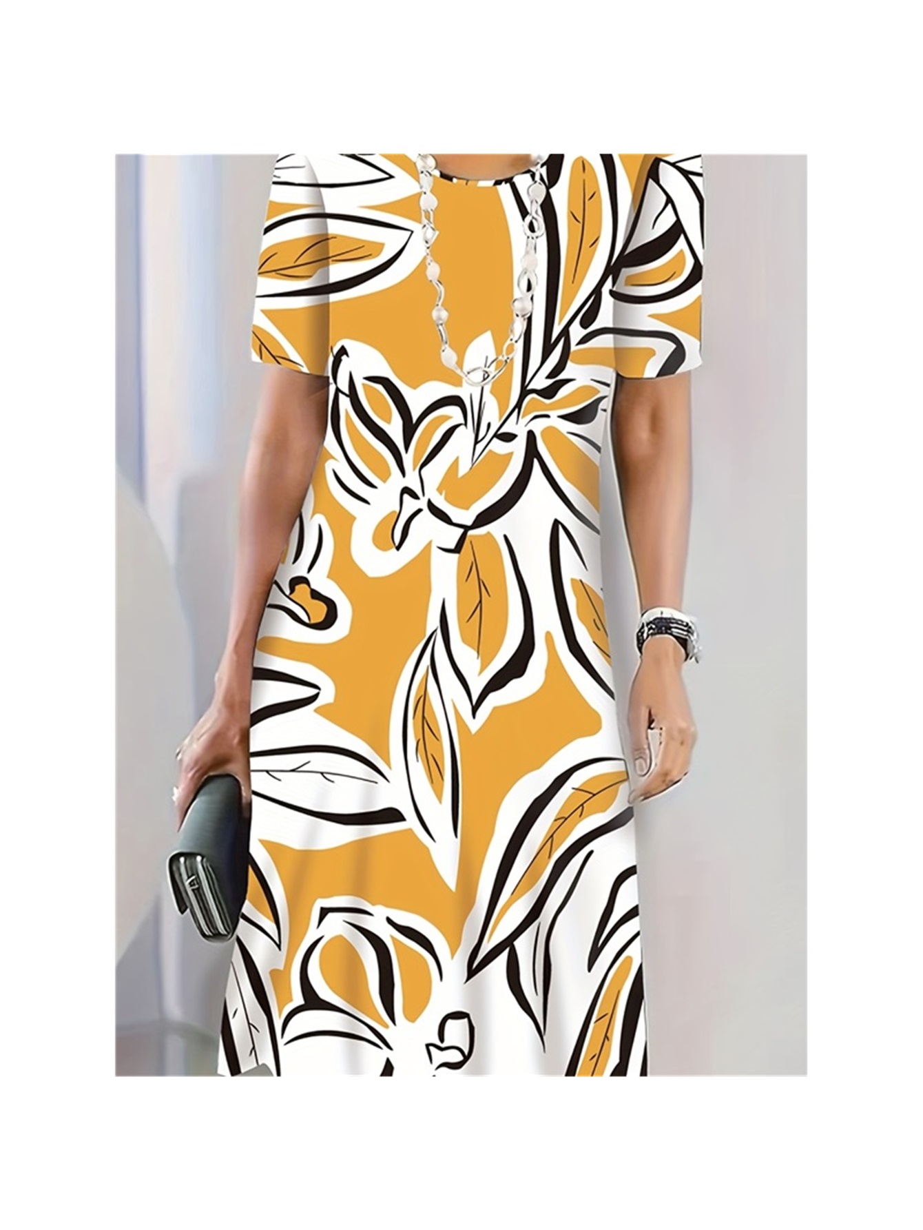 casual a line dress sold on Temu United States