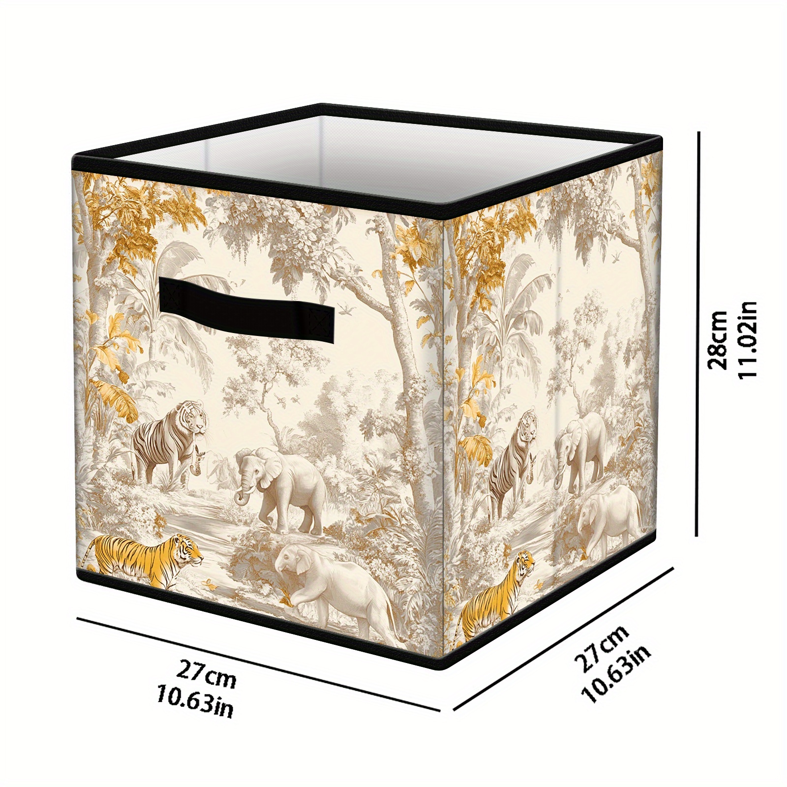 TEMU Boîte de rangement sous-lit, 1 pièce, boîte de rangement pliable en tissu pour placard, panier de rangement cube en tissu - Panier de rangement