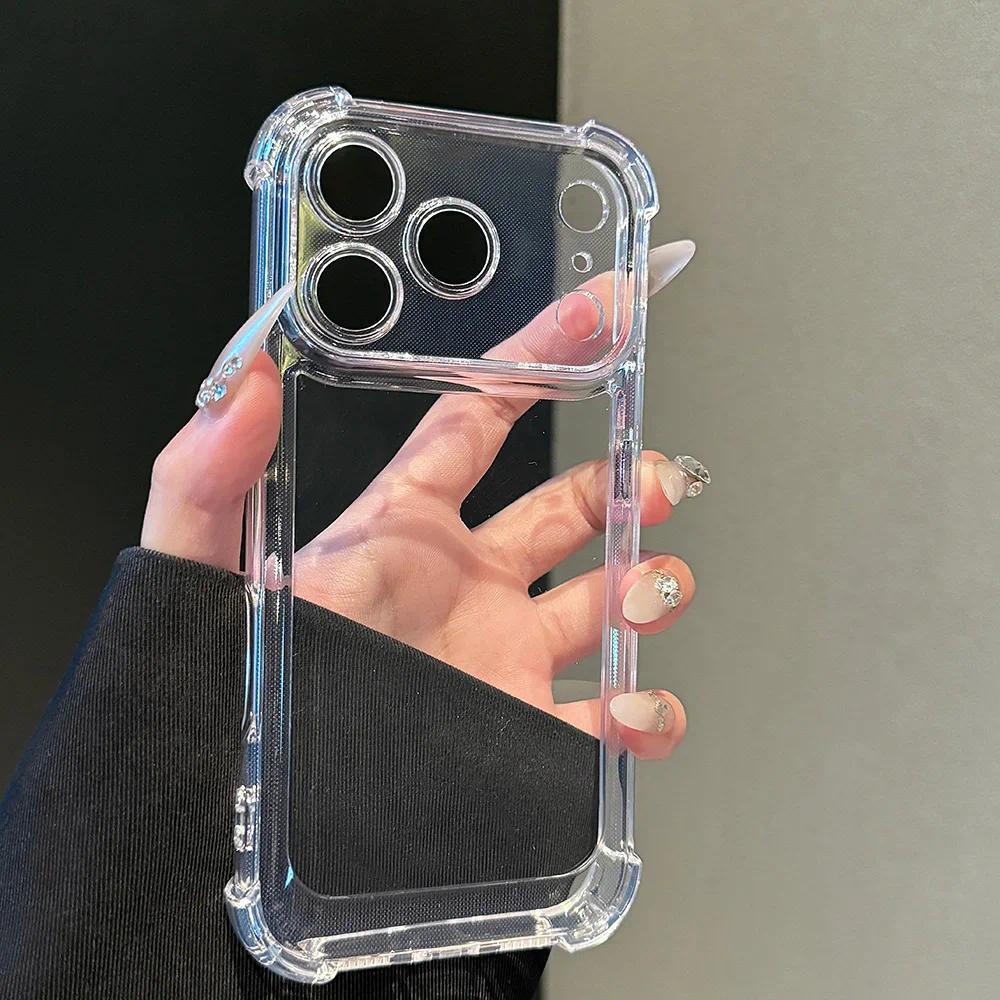 Image of Phone Case - New Phone Case - High- Four-corner Protection Case For Iphone 18 Pro, 18 Pro Max, 17, 16, 15, 14, 13, 12, 11 Pro . High- Four-corner Anti-drop Transparent Protection Case