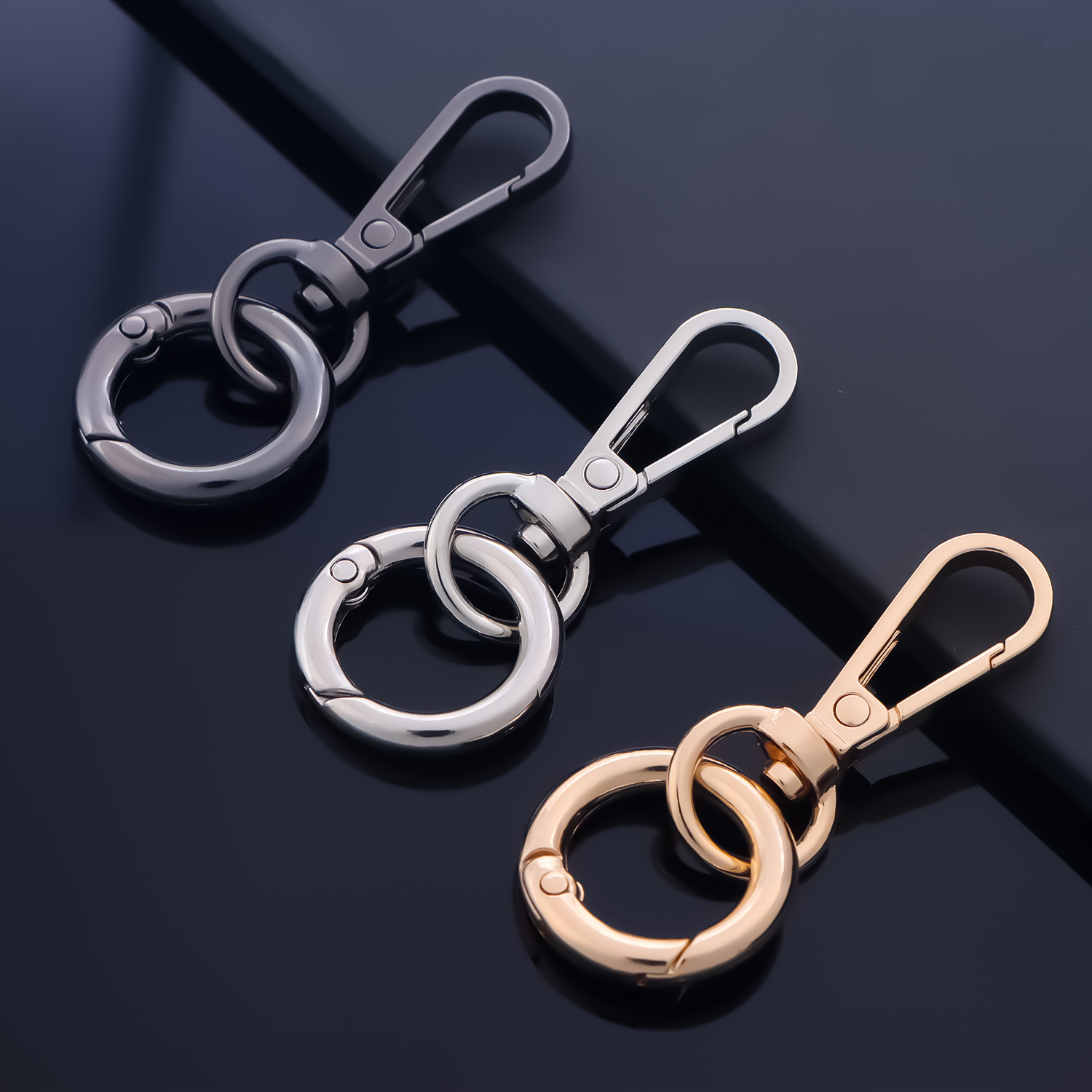 

2 Sets Of Keychain Bag Strap Chain Connection Repair And Diy Spring Ring Keychain Accessories, Diy Wallet Making