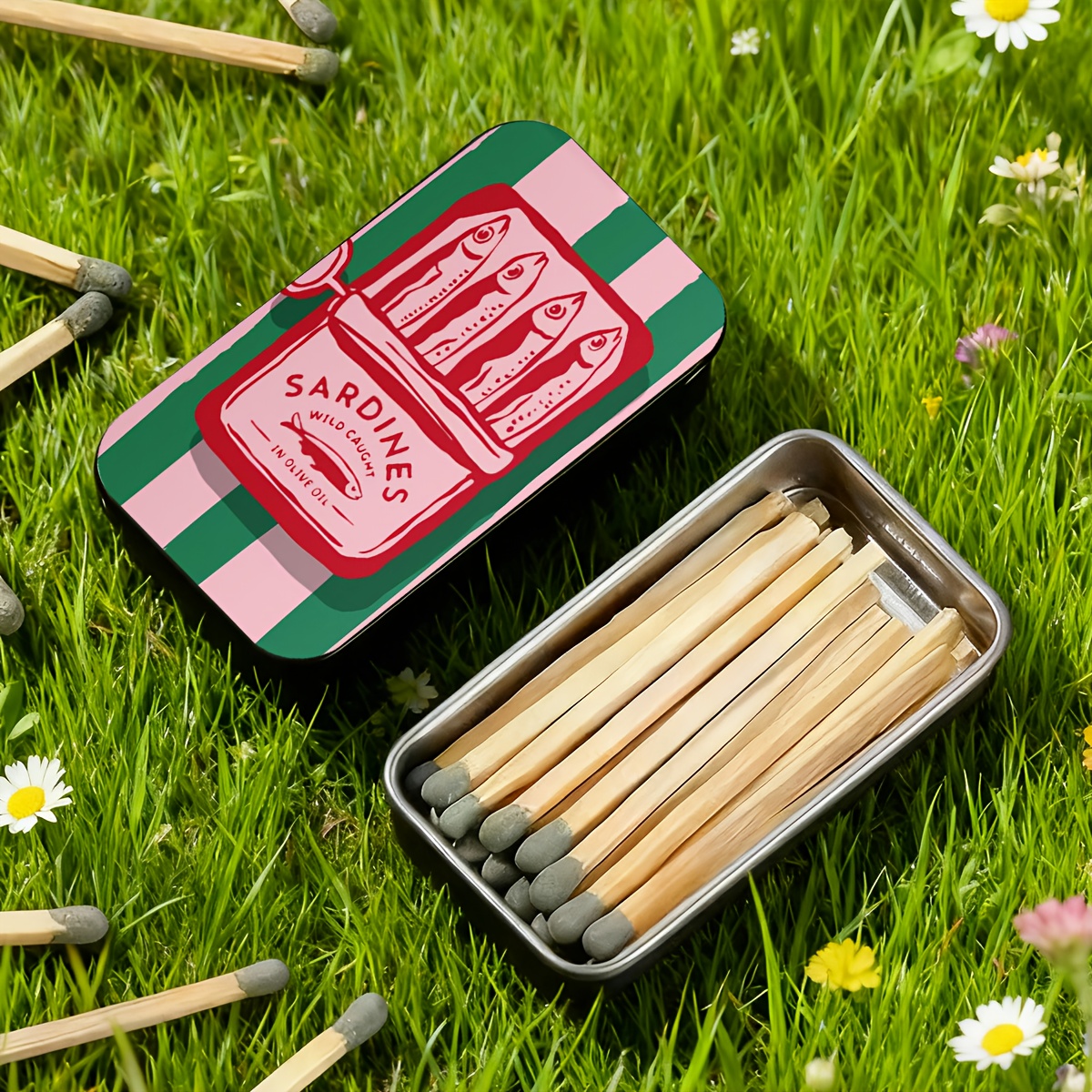 TEMU 1pc Fun Sliding Matchbox- A Stylish And Elegant Matchbox, Compact And High-quality, Does Not Include Matches, Used As A Storage Tin Or Jewelry