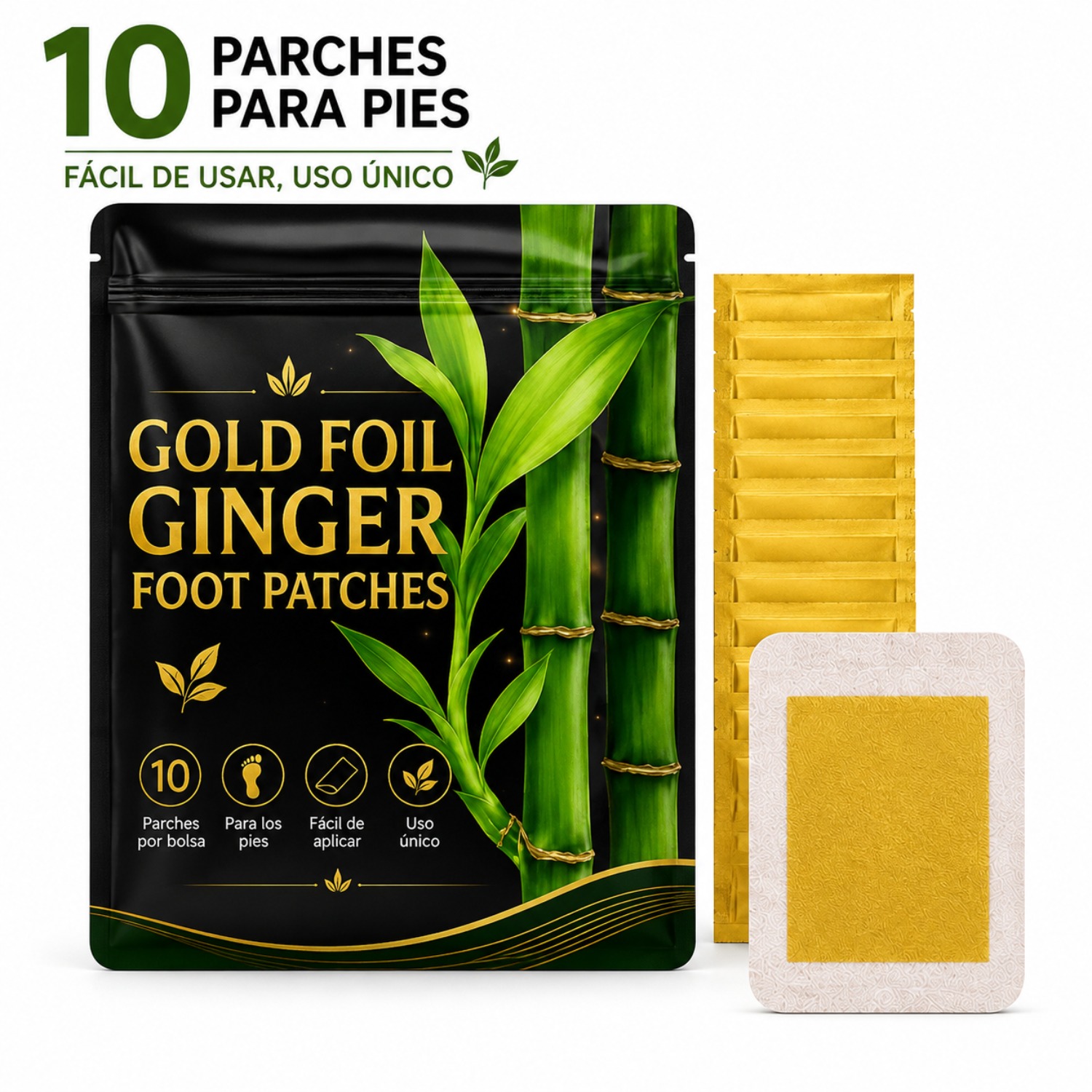 Image of 10pcs Ginger Foot Pads, Relaxation Gifts For Women And Men, Suitable For Home, Office, Daily Life