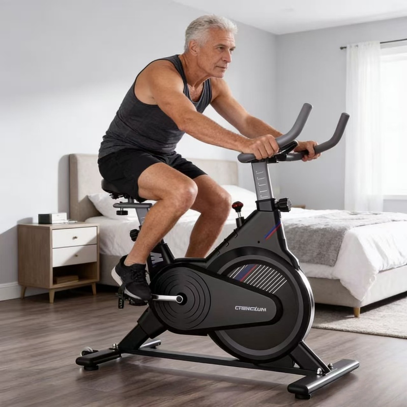A Must-Have for Home Gyms! High-End Exercise Bike with Padded Seat And Thickened Material, Perfect for Both Weight Loss And Fitness: This High-End Exercise Bike Is a Dedicated Equipment for Fitness And Weight Loss, Without Battery