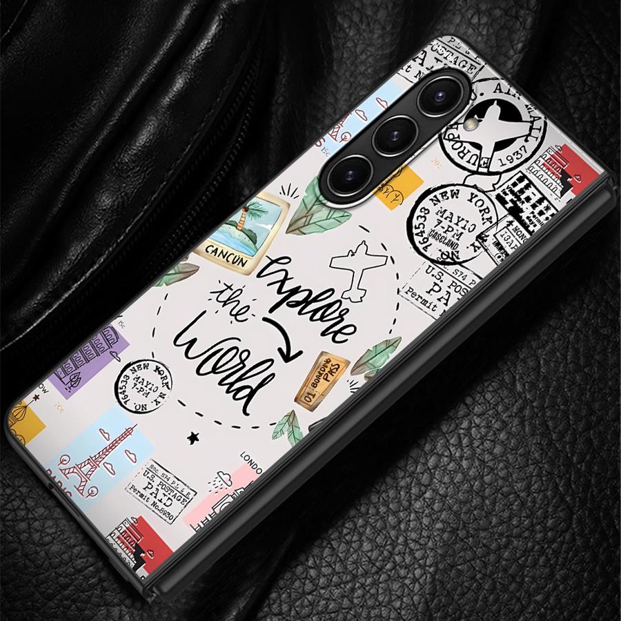 TEMU Phone Case: Beautiful Airplane Route Pattern Suitable For For Galaxy Z Fold 7 6 5 4 3 Z Z Fold3 Z Fold4 Case Phone Cover