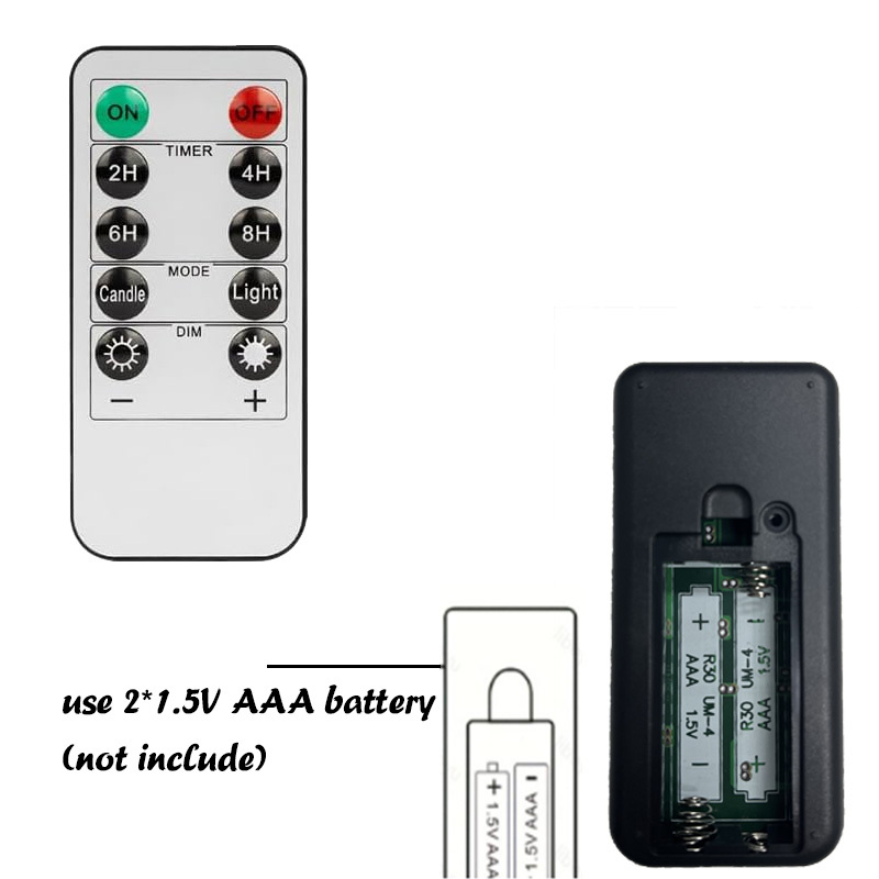 3 stuks Vlamloze LED Kaarsen met Afstandsbediening - Realistische Flikkerende Beweging, Instelbare Helderheid