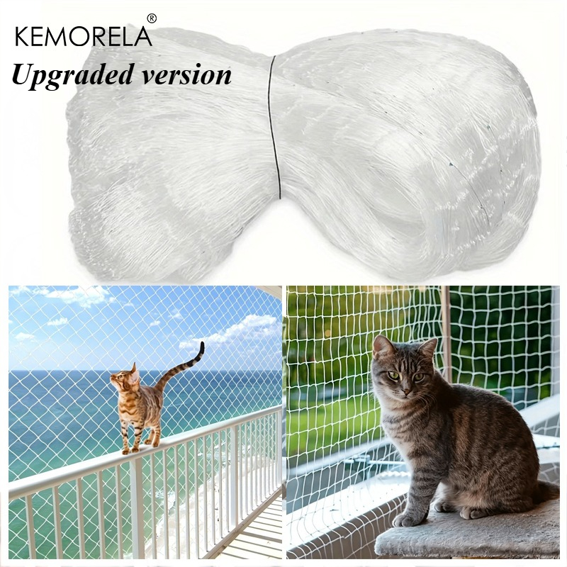 item picture   balcony transparent grid cat fence balcony   net suitable for windows stairs indoor and outdoor cat net pet safety fence to prevent cats from falling dog fence escape cat net