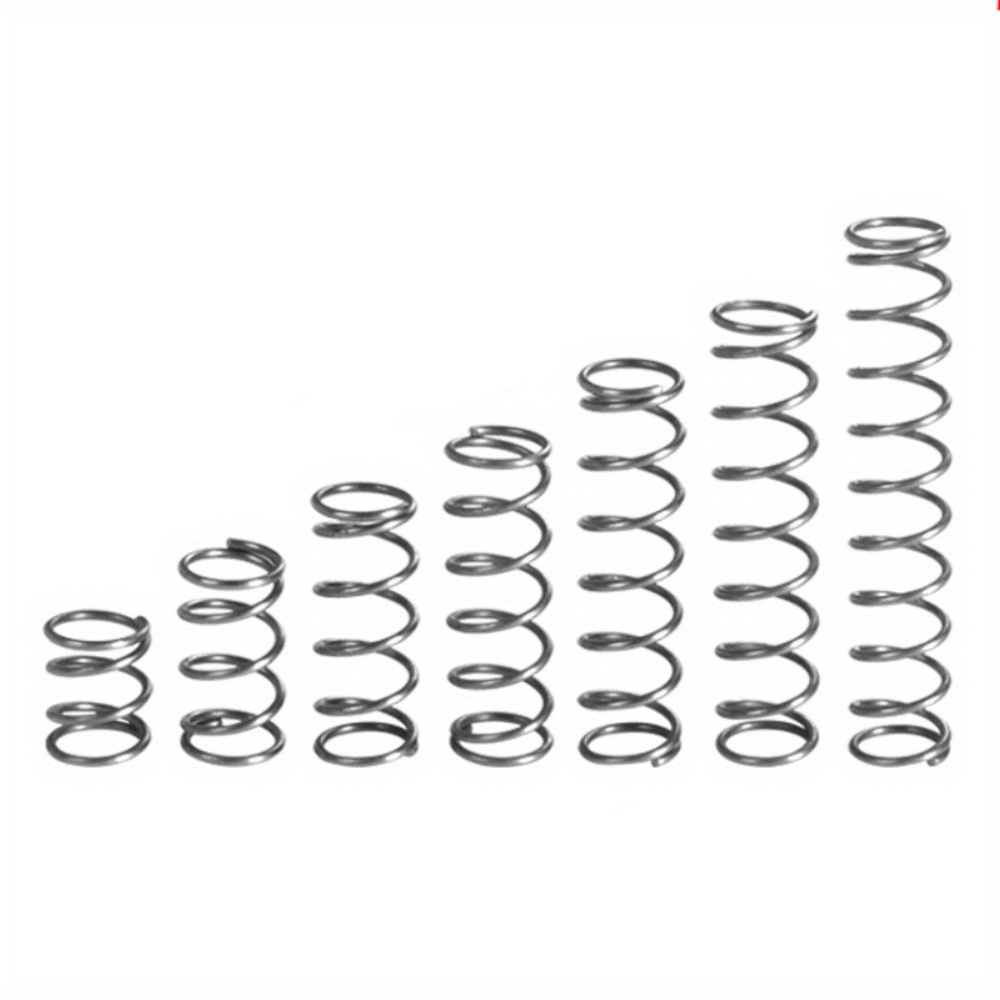 resortes de acero inoxidable 304, resortes de compresión, diámetro del alambre: 0.3-0.8 mm, diámetro: 4- ,  : 10-50 mm,   de resortes para reparaciones en tiendas y  , diferentes tamaños, mini resortes de acero inoxidable, resortes pequeños mecánicos para proyectos de reparación c