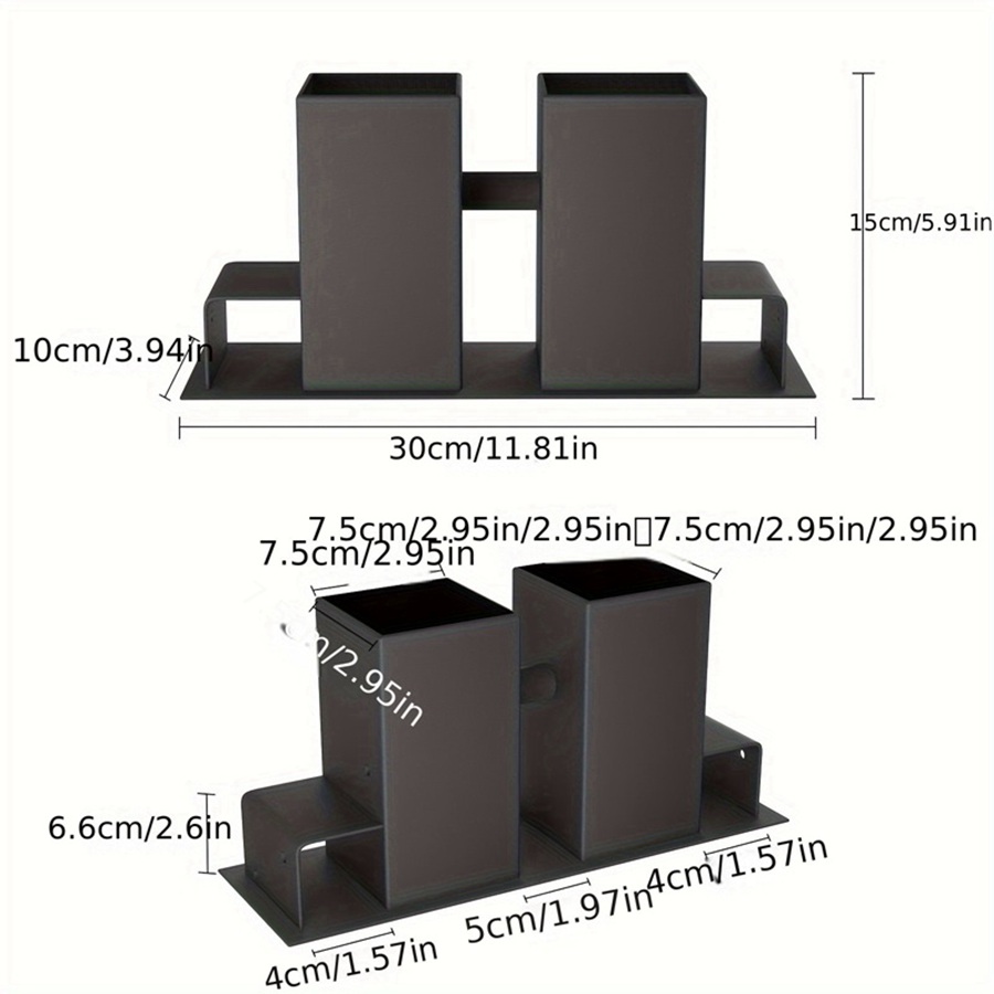 Image of 4pcs Set Galvanized Firewood Holders - Heavy Duty Wood Storage Racks, Outdoor Log Stacking Stands For Garden Or Fireplace Area