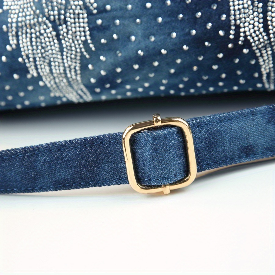 Denim Tote Bag strap attachment detail