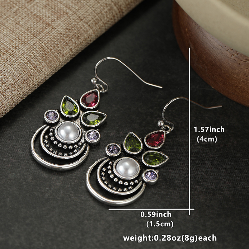 Women's Vintage Water Drop Shaped Zirconia Earrings