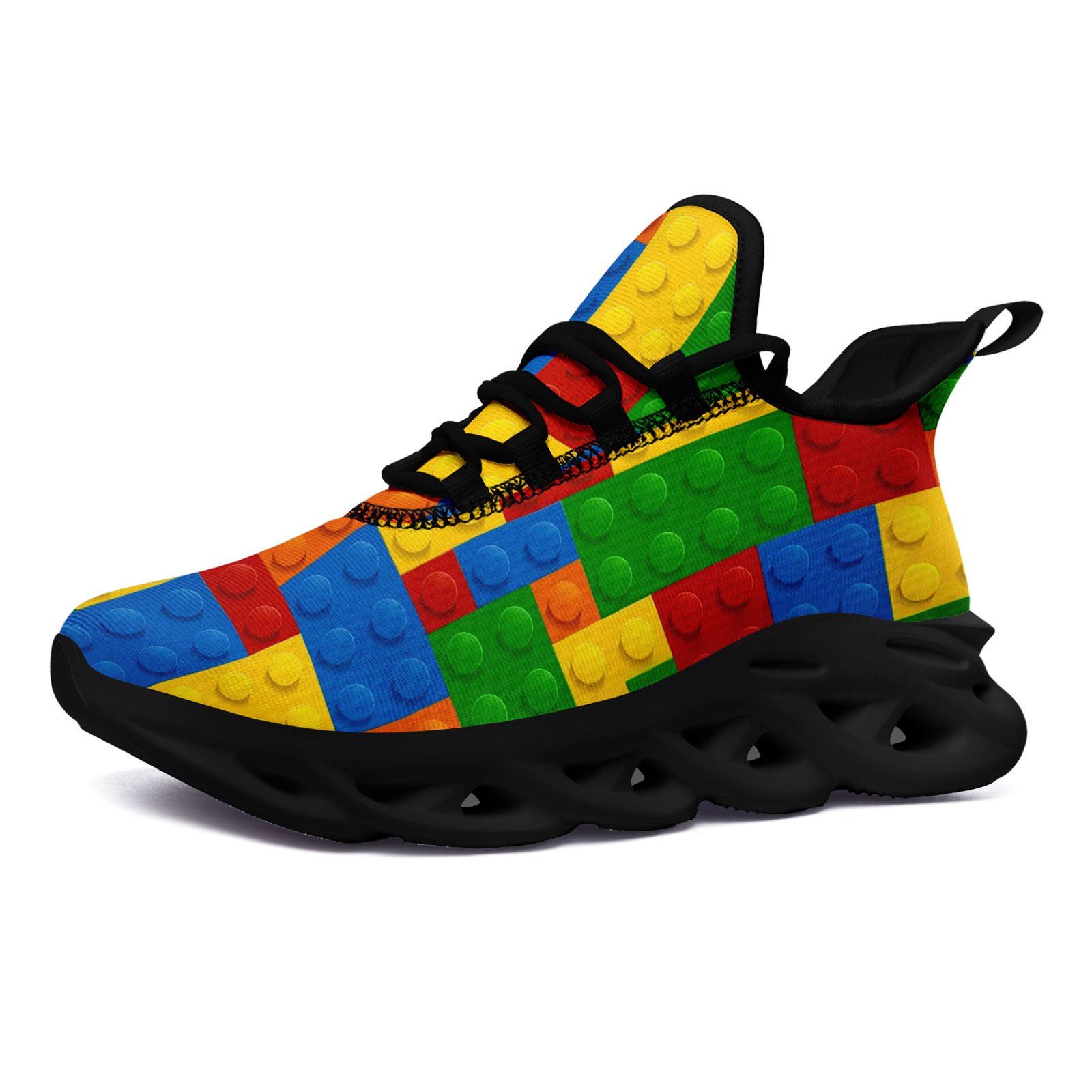 TEMU Casual Shoes For Men In Plus Sizes With A Wide Fit, Featuring Pattern And Lace-, Ideal For Comfortable And Breathable Running, Lightweight For