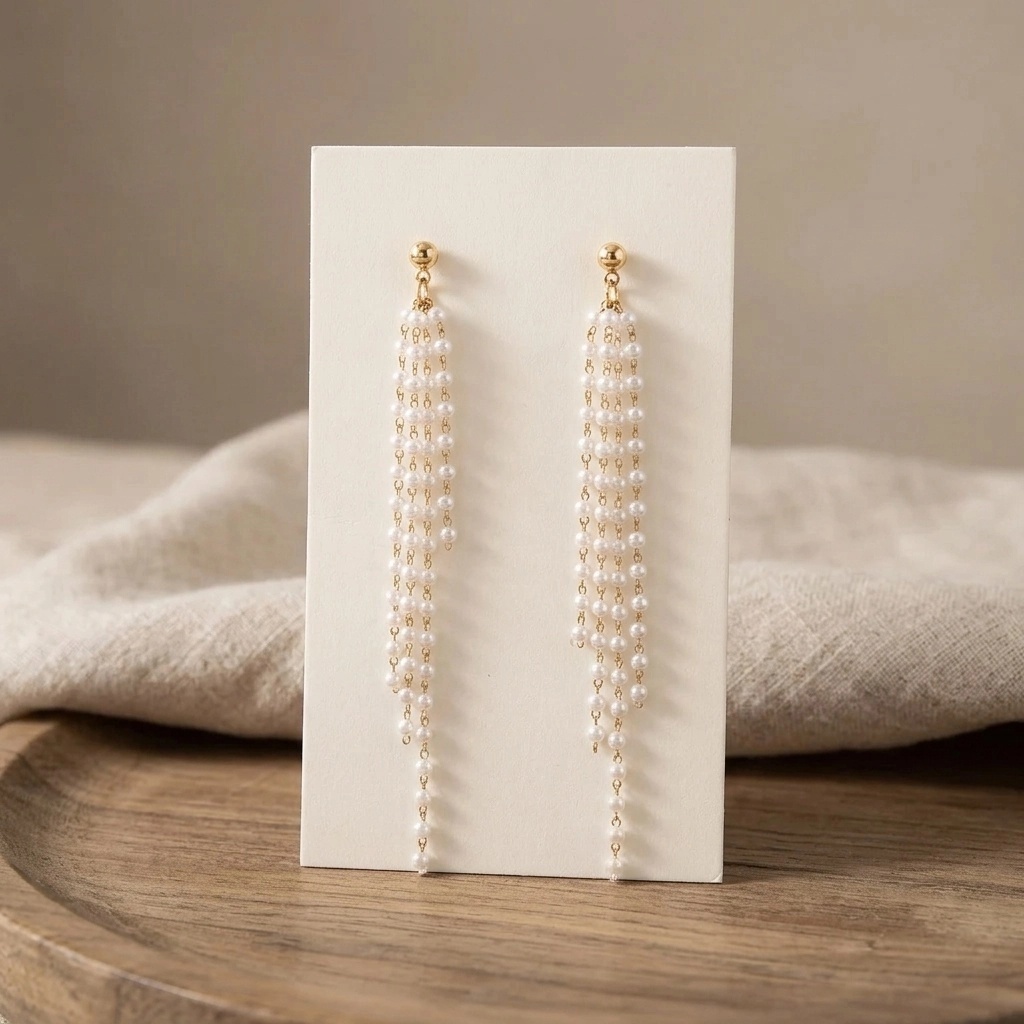 TEMU Boucles d'oreilles longues rétro à pampilles et fausses perles, bijoux élégants et tempérés pour femmes, parfaits pour les banquets et les fêtes