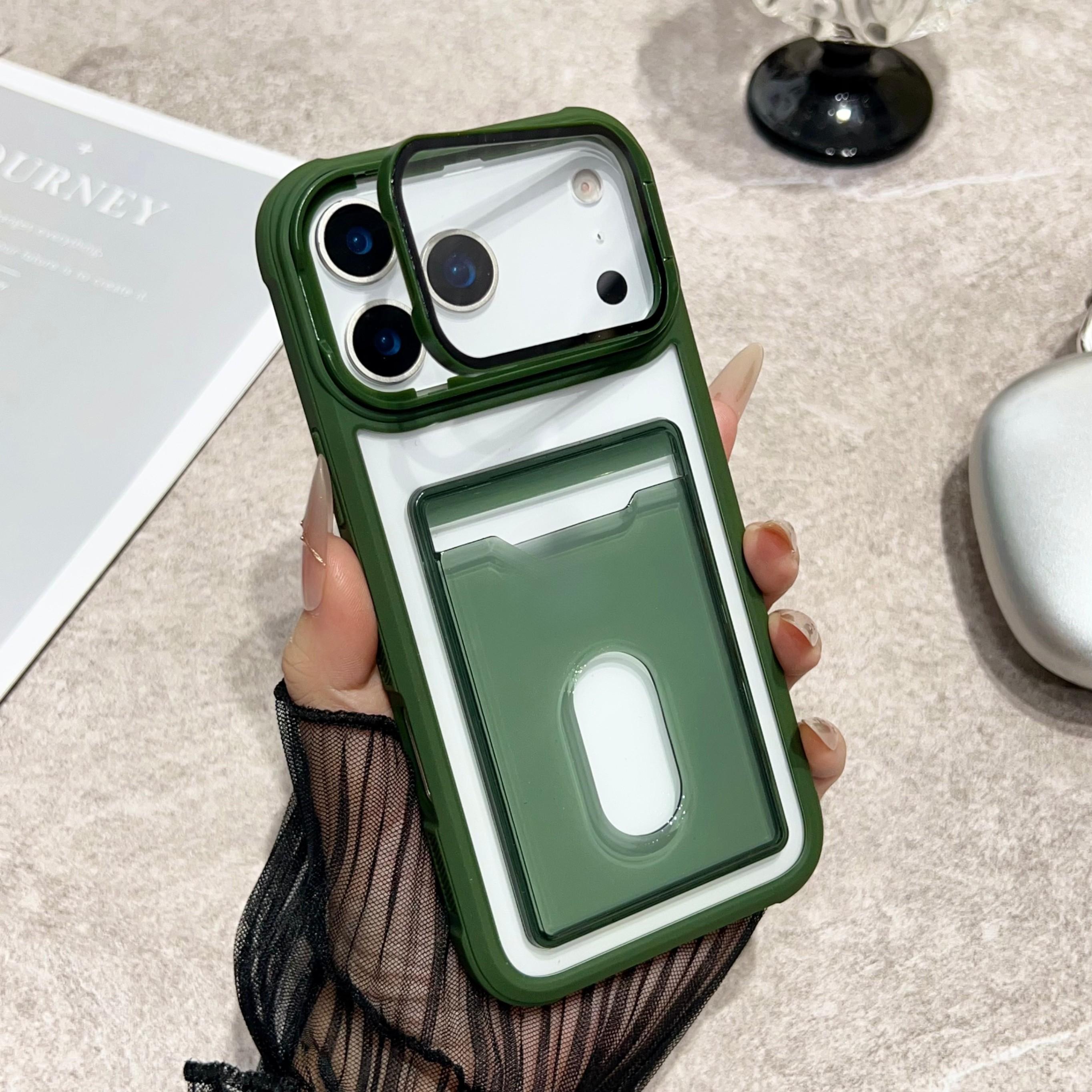 TEMU Phone Case - High-end Acrylic Card Holder + Phone Case Compatible With 17/16/15/14/13 Pro Promax