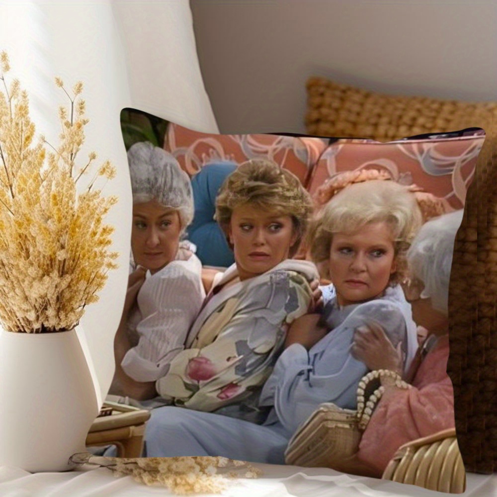 TEMU 1pc The Modern Polyester Throw Pillow Cover - Soft, Decorative, Reversible 18x18", 20x20" Cushion Cover For Living Room, Bedroom And Sofa Bed Decor - , Machine Washable