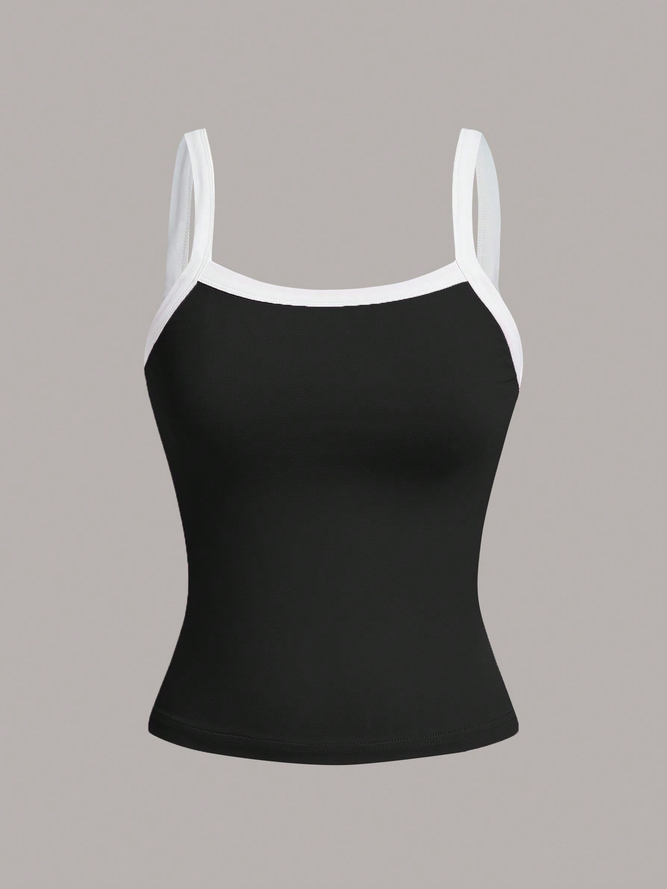 4pcs Girls' Simple Color Block Camisole Set