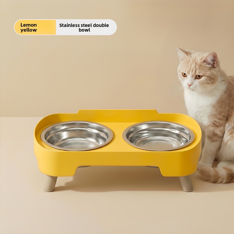 2026 and dog feeder high sided ensures for pets cute and practical water and food dispenser stainless steel non slip dual bowl design easy to   multiple colors Product details 5