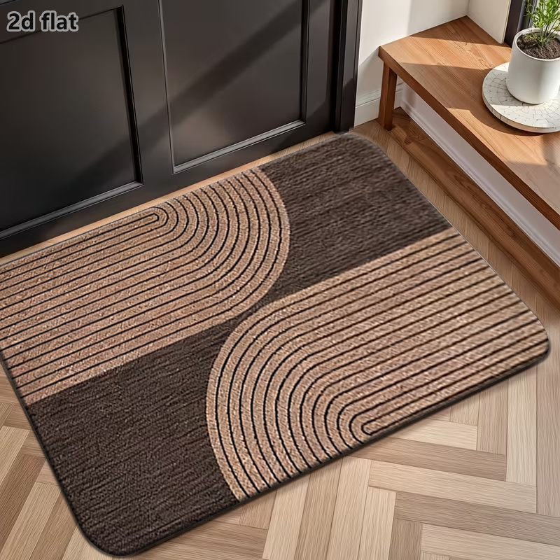 TEMU 1pc, Light Luxury Simple And Elegant Exquisite Aesthetic Long Runner Rug, Creative And Stylish Tan Line Living Room Coffee Table Rug, Easy To