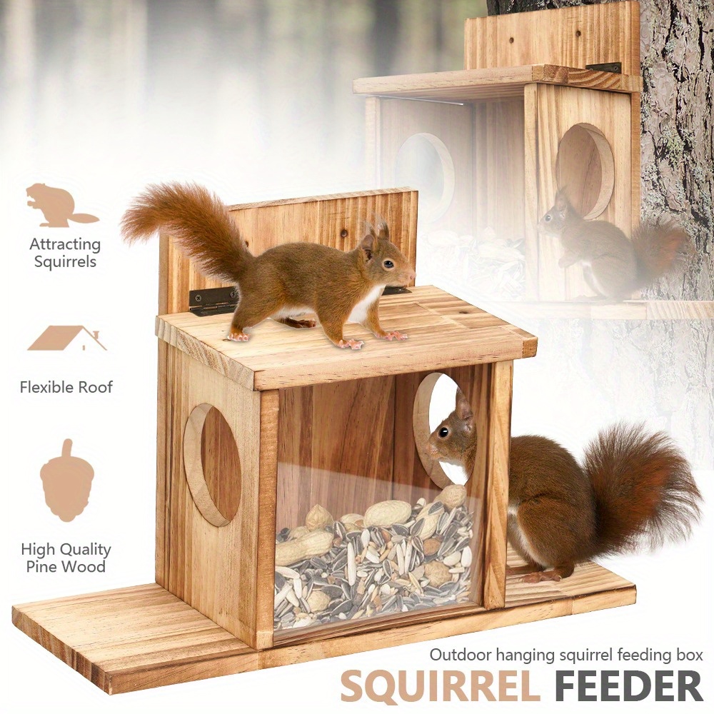 E-shop Eichhörnchenhaus-Futterzubehör, Eichhörnchenzubehör, Outdoor-Zubehör, Eichhörnchen-Futterhäuschen, Hängende Hamster-Futterboxen für den