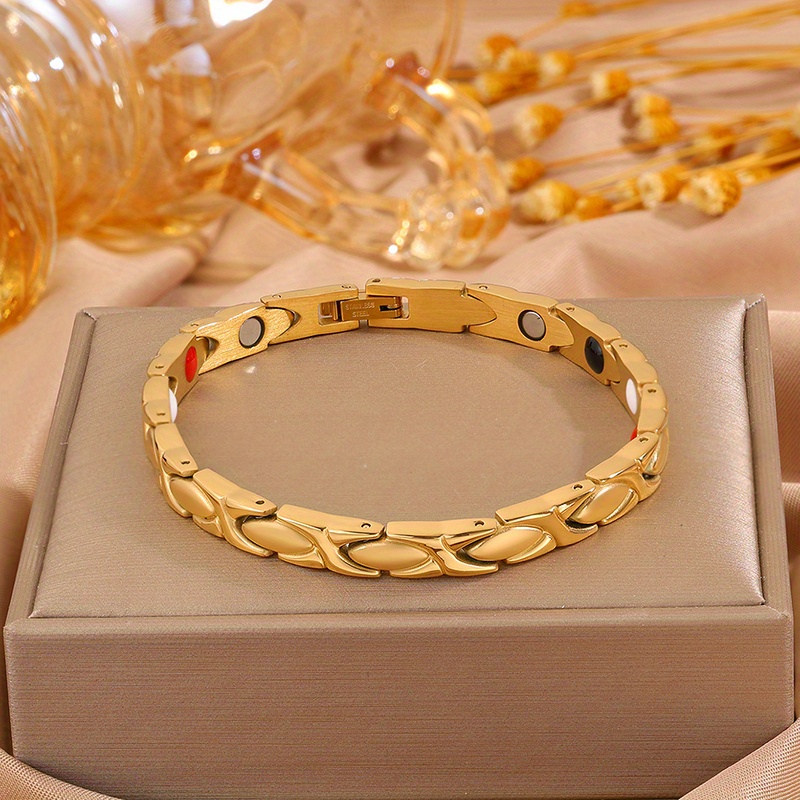 TEMU 1pc Fashionable And Gorgeous Stainless Steel Bracelet, A Versatile Accessory For Men And Women, Suitable For Daily And Holiday Wear