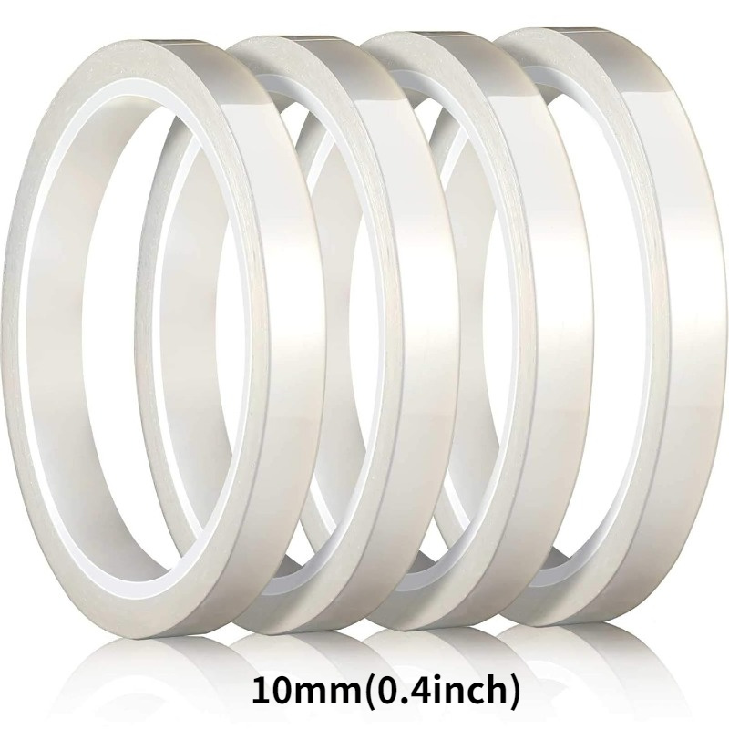 E-shop 4 Stück 108 Ft Hitzebeständiges Klebeband für Sublimation, Klar, Heißpresse, Spenderband, Schrumpfband, Transfer, Hochtemperaturband, für