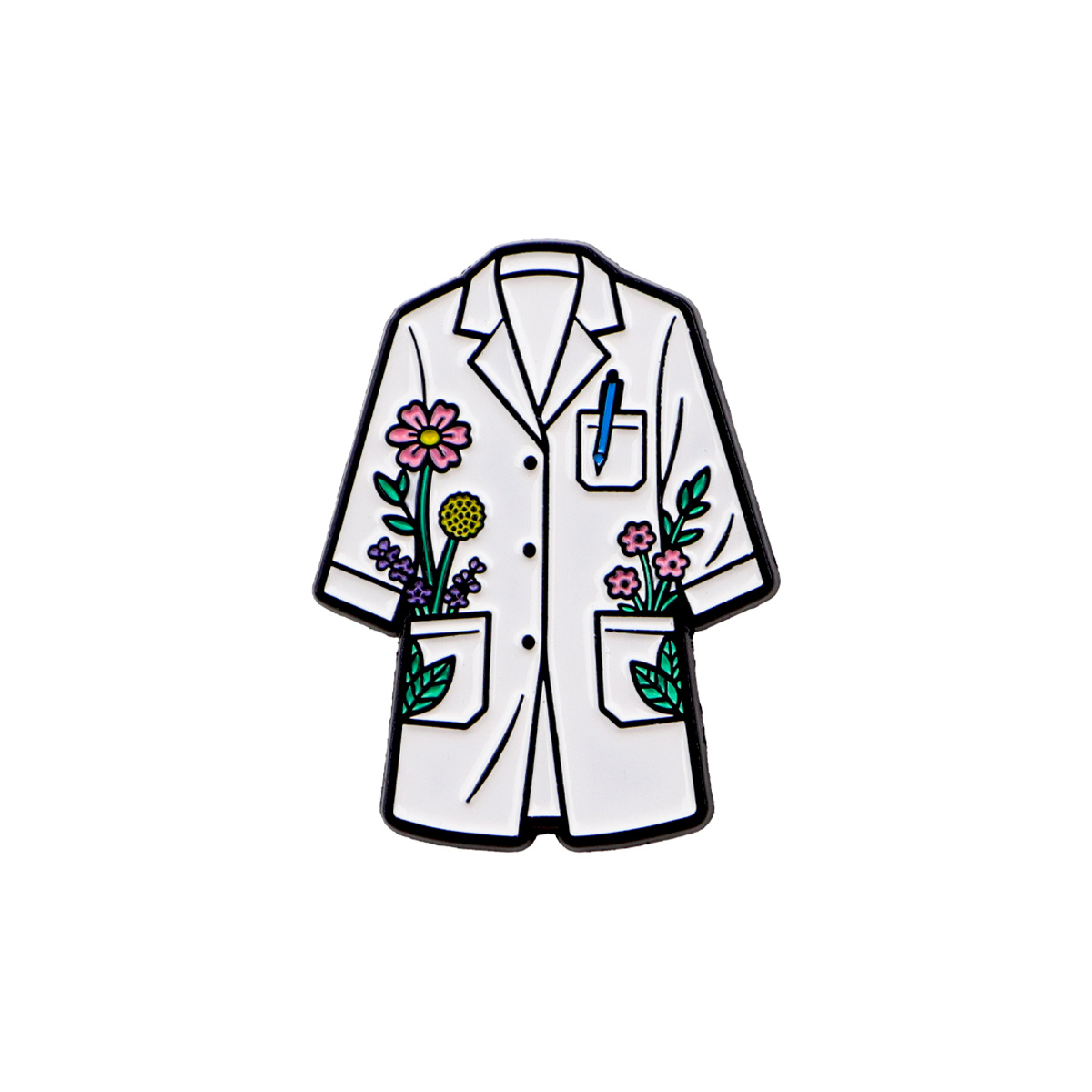 TEMU 1pc Of White Coat Badges Designed For Backpacks, Briefcases, And As Lapel Pins, Suitable For Additions And Jewelry Enamel Pins