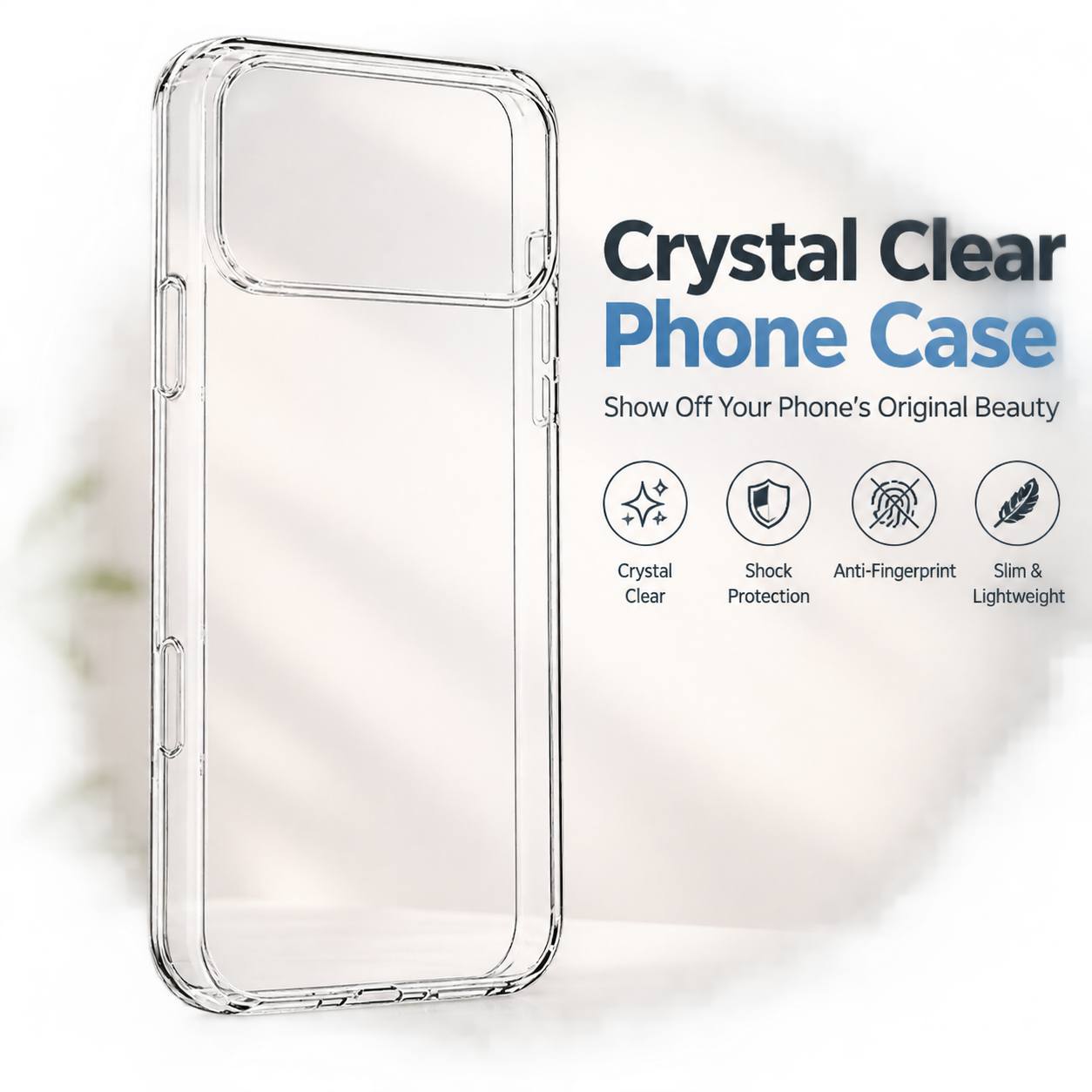 TEMU para Teléfono - 1pc Transparente para Iphone 18 Pro Max, 18 Pro, Cubierta Transparente Ultra , Anti-Caída, Anti-Amarilleo, Ajuste Delgado,