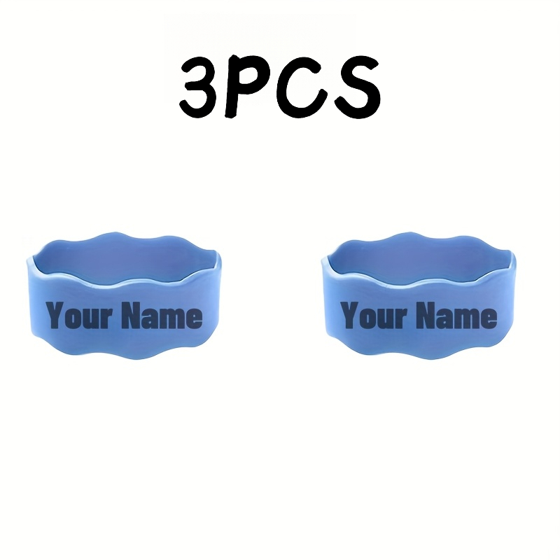 TEMU Etichette personalizzate in per bottiglie, 3 pezzi, 6 colori disponibili, antiscivolo e riutilizzabili, portatili per scuola/ estivo/esterno,