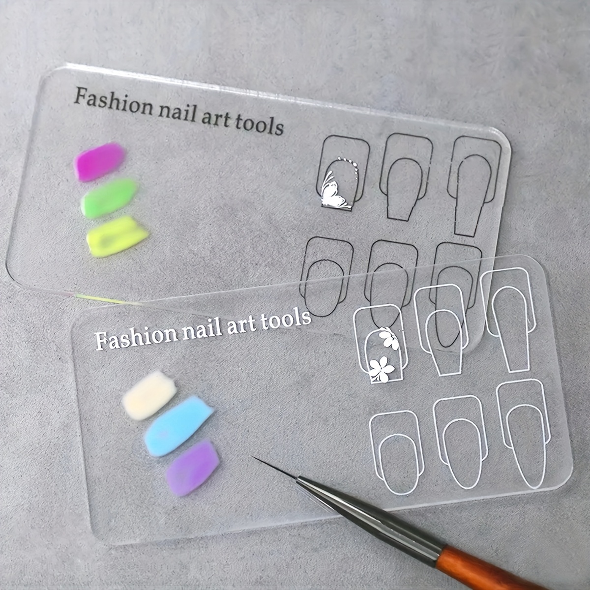Transparent Thickened Nail Palette for Acrylic Art Training