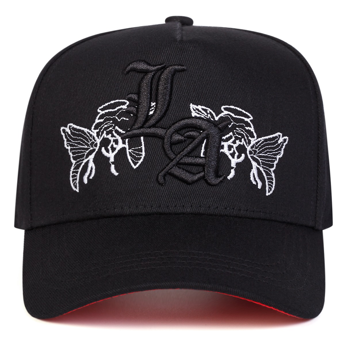 TEMU 1 Men's Gothic La Five-panel Baseball Cap, Outdoor Adjustable Fashion Casual Hat, Suitable For Spring And Autumn , Travel, Seaside Parties