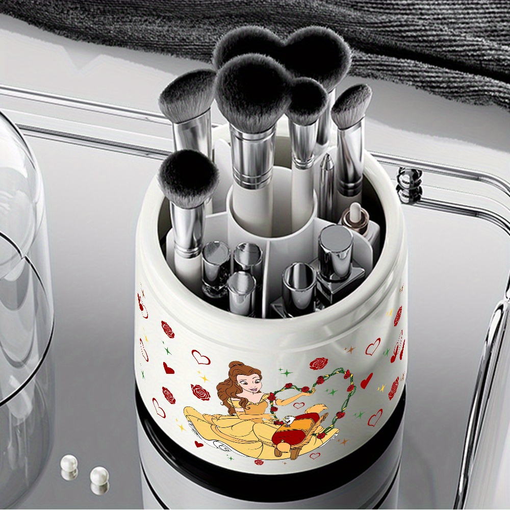 1pc     360 rotating makeup organizer multifunctional plastic desktop  e cabinet for brushes pens and accessories ideal for     table desk   Product details 2