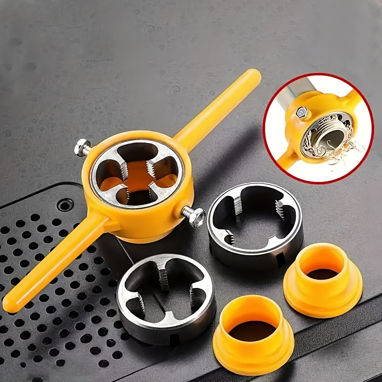 durable plastic pipe threading tool long grip design for easy handling water pipe tap gadget for threading details 3